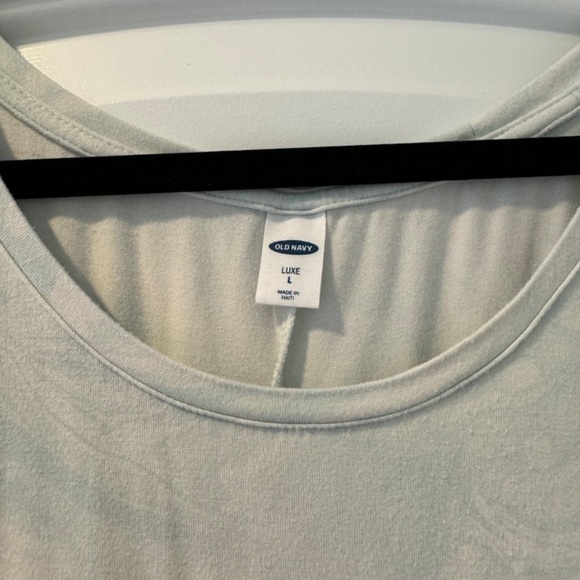 Old Navy Luxe Tank Top Marble Blue and White Large - Picture 2 of 5